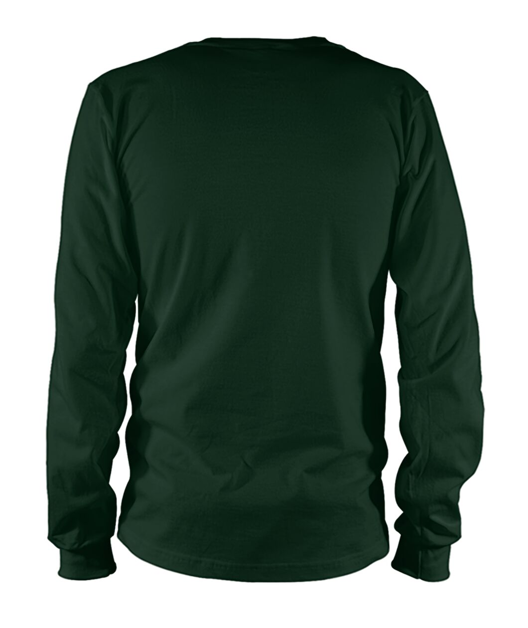 Unisex Long Sleeve - Forest Green - Back (plain, no print)