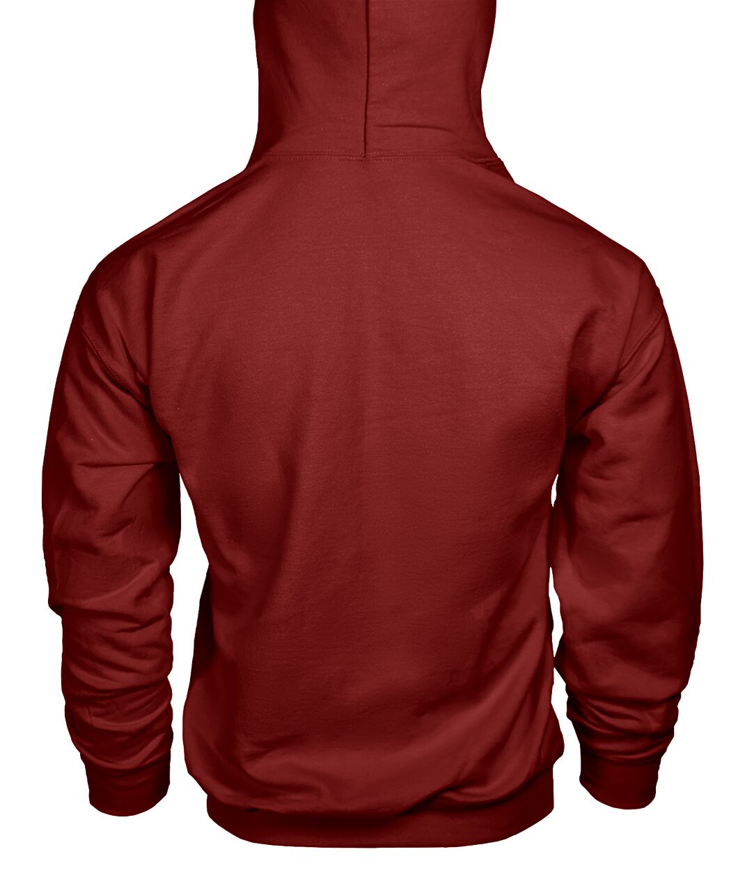 Unisex Hoodie - Cardinal Red - Back (plain, no print)