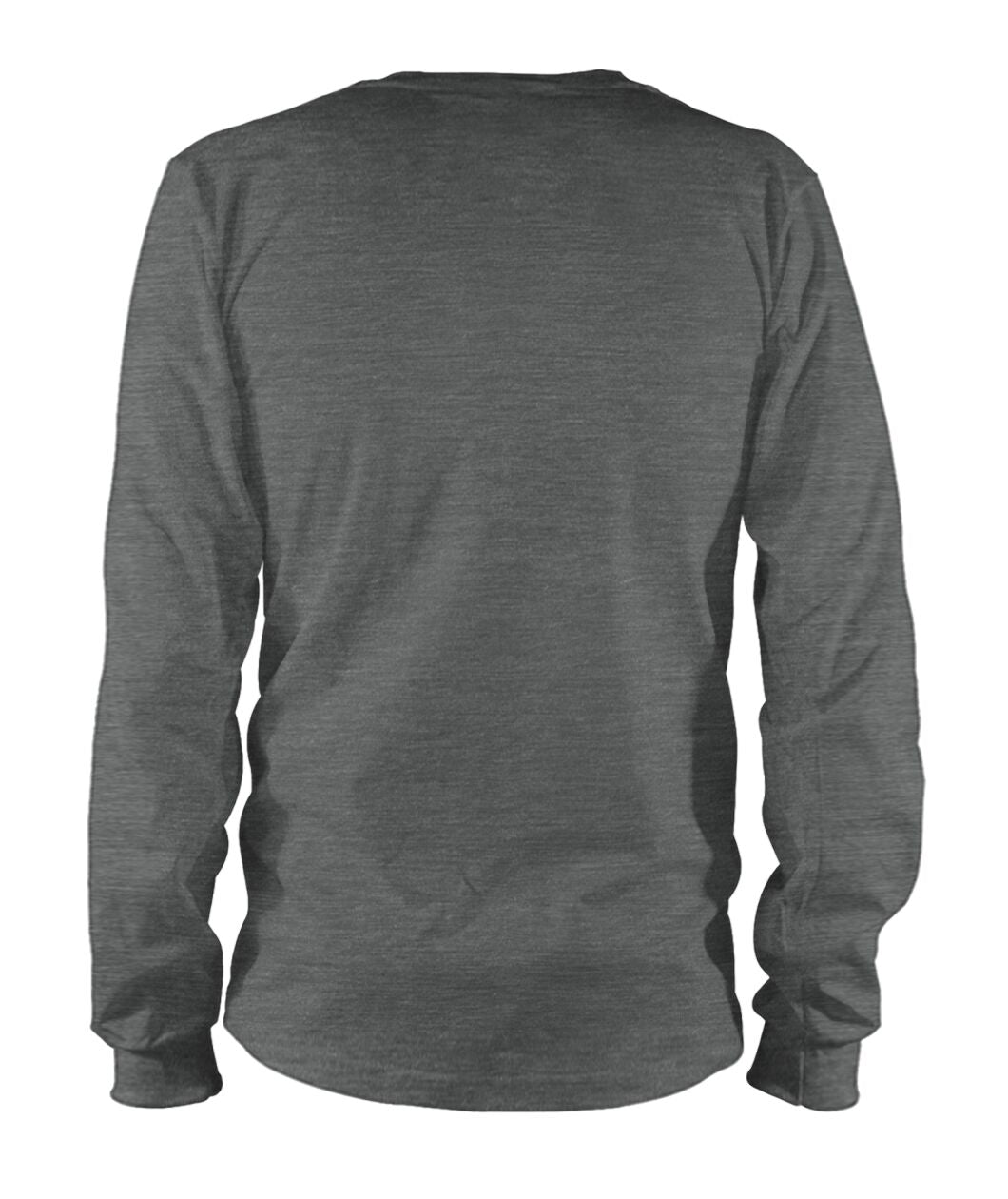 Unisex Long Sleeve - Dark Heather - Back (plain, no print)