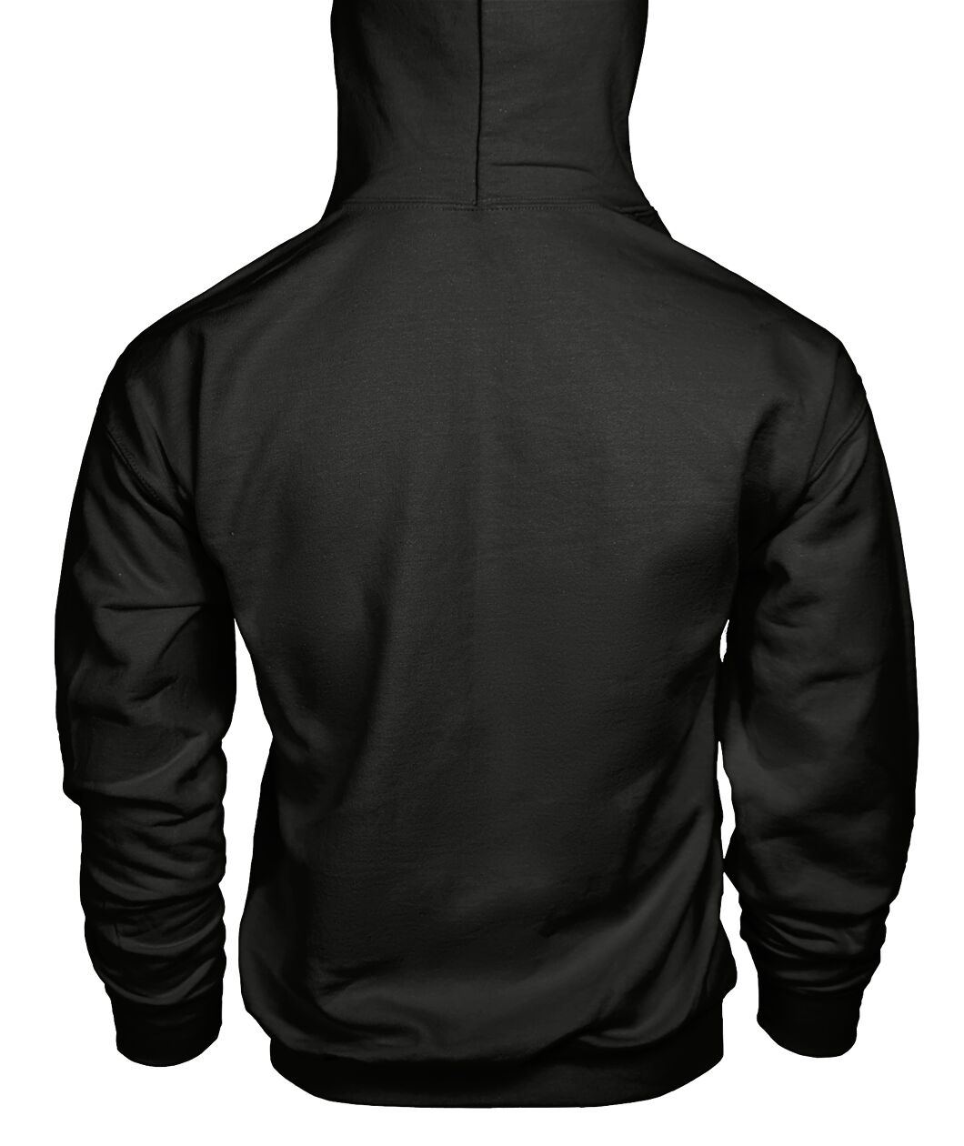 Unisex Hoodie - Black - Back (plain, no print)