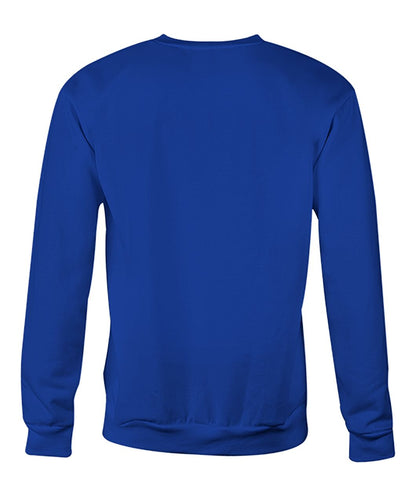 Crew Neck Sweatshirt - Royal - Back (plain, no print)