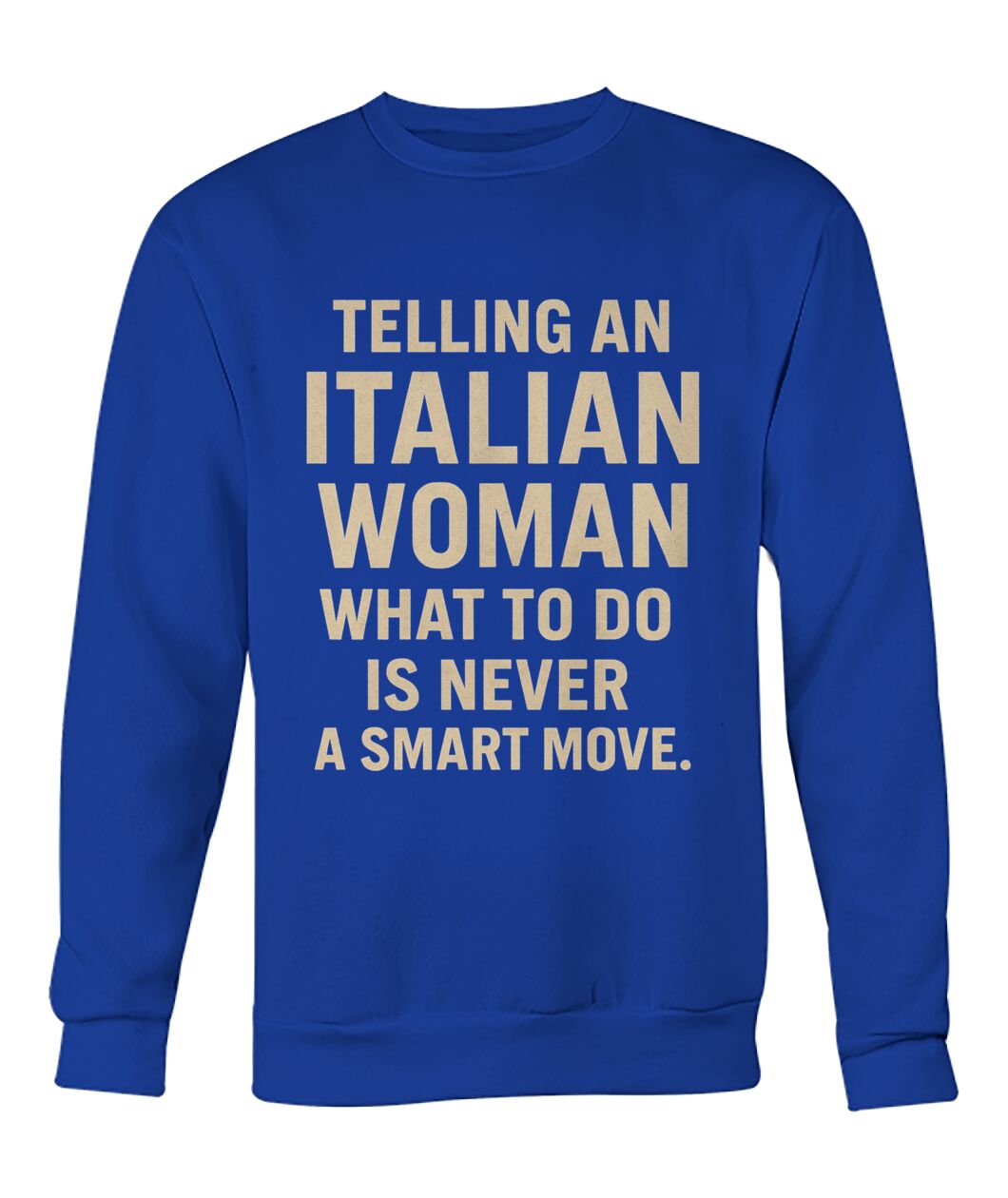 Crew Neck Sweatshirt - Royal - Front