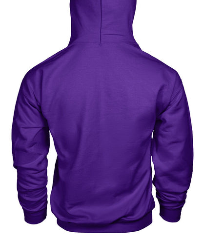 Unisex Hoodie - Purple - Back (plain, no print)