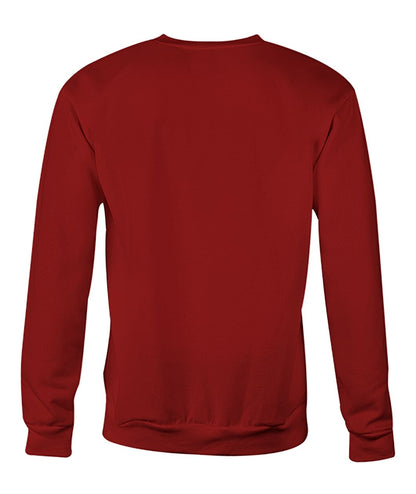 Crew Neck Sweatshirt - Cardinal Red - Back (plain, no print)