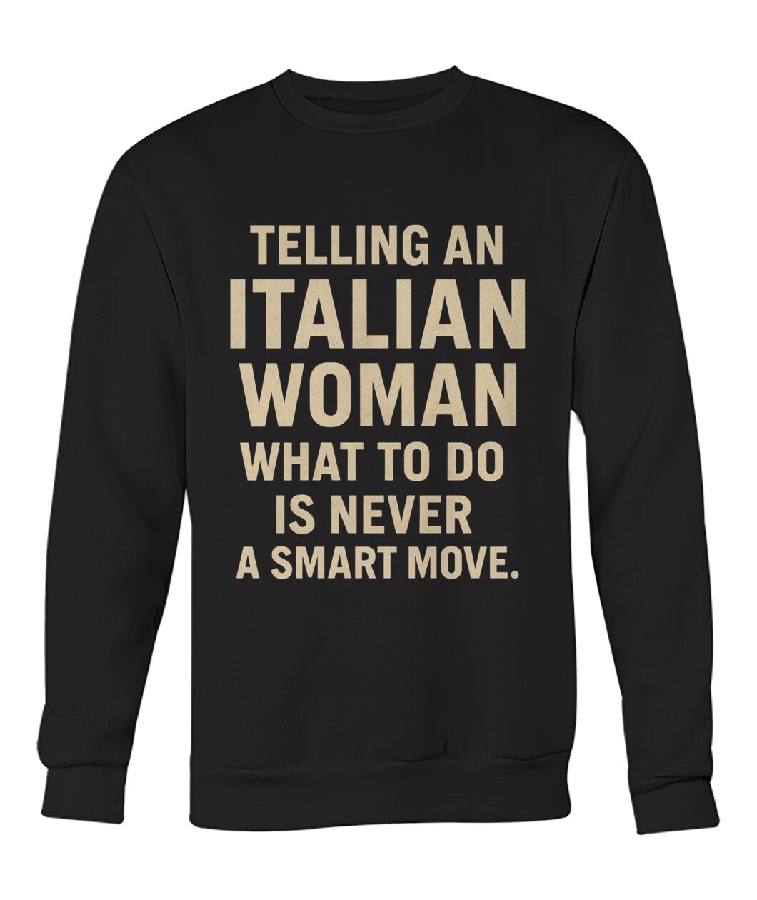 Crew Neck Sweatshirt - Black - Front