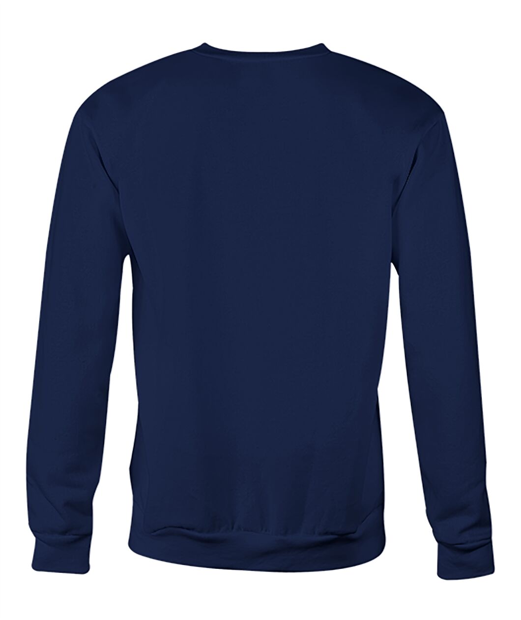 Crew Neck Sweatshirt - Navy - Back (plain, no print)