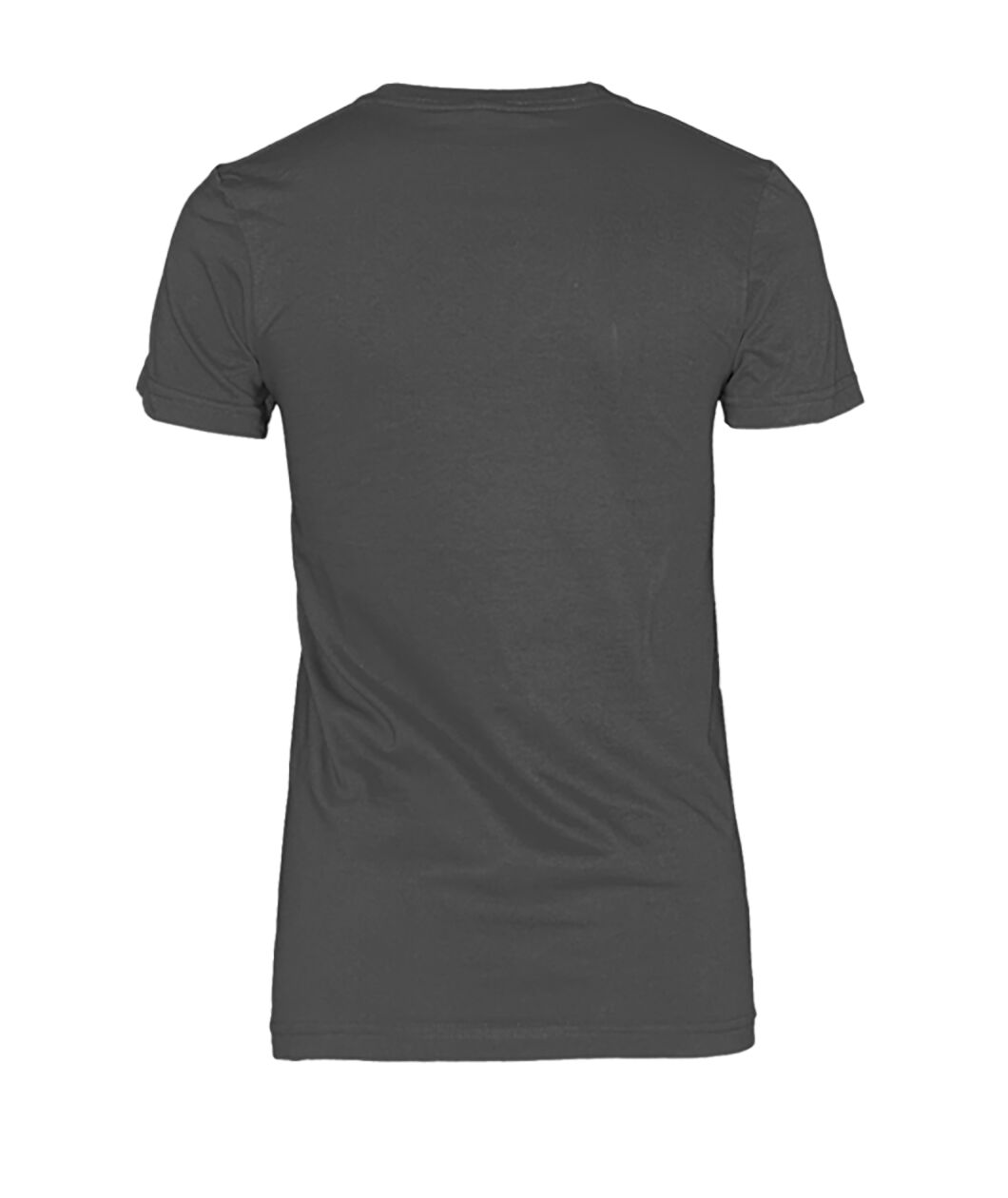 Women's Crew Tee - Charcoal - Back (plain, no print)
