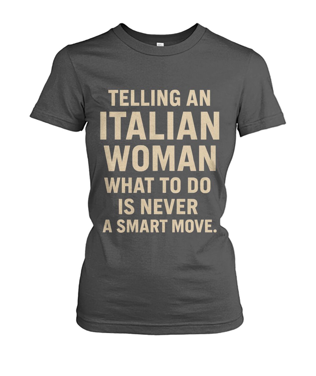 Women's Crew Tee - Charcoal - Front