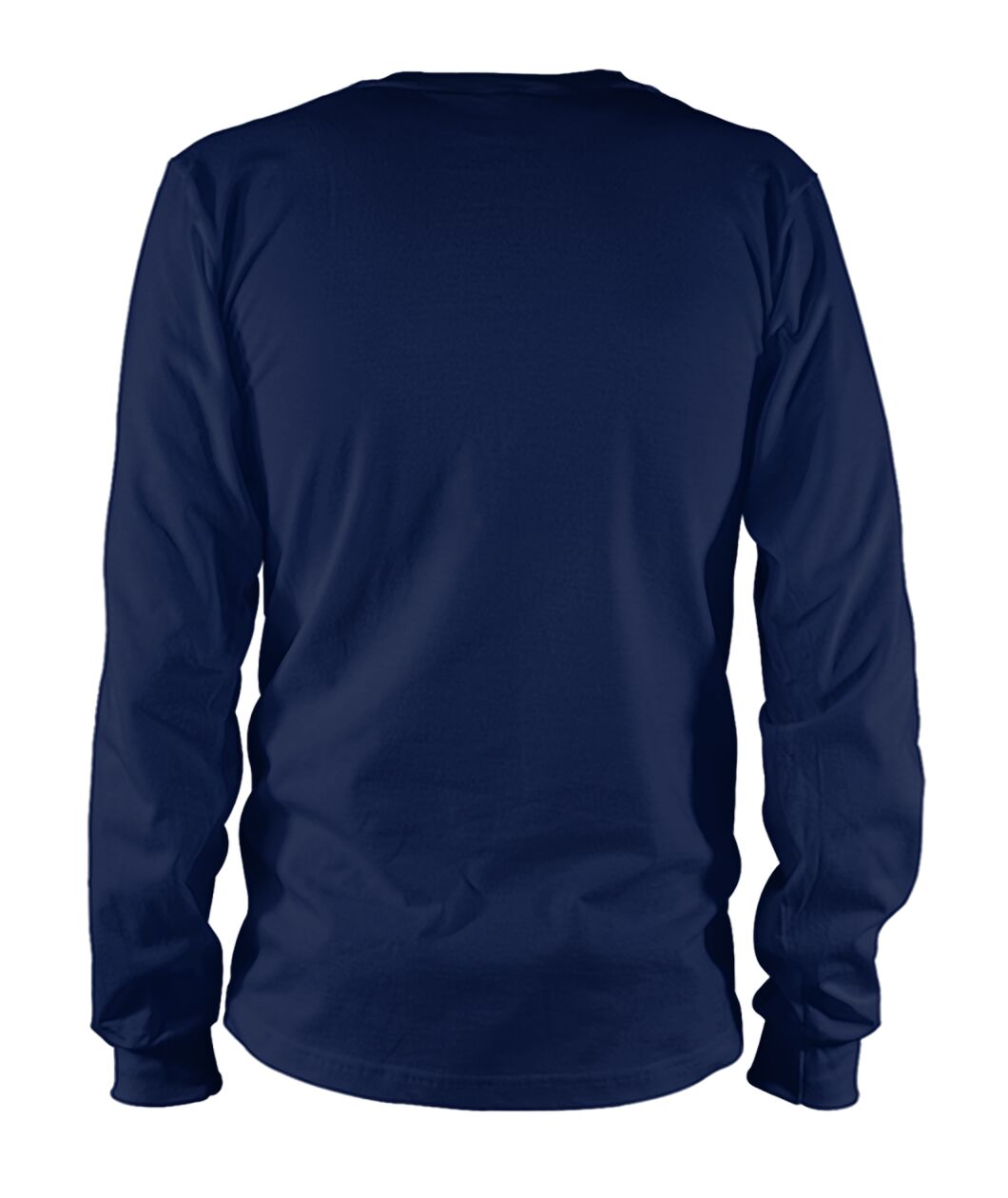 Unisex Long Sleeve - Navy - Back (plain, no print)