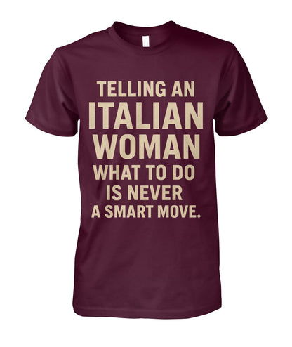 Unisex Cotton Tee - Maroon - Front