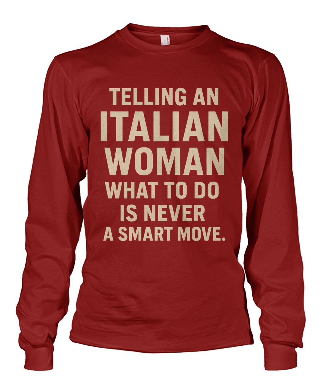 Unisex Long Sleeve - Cardinal Red - Front