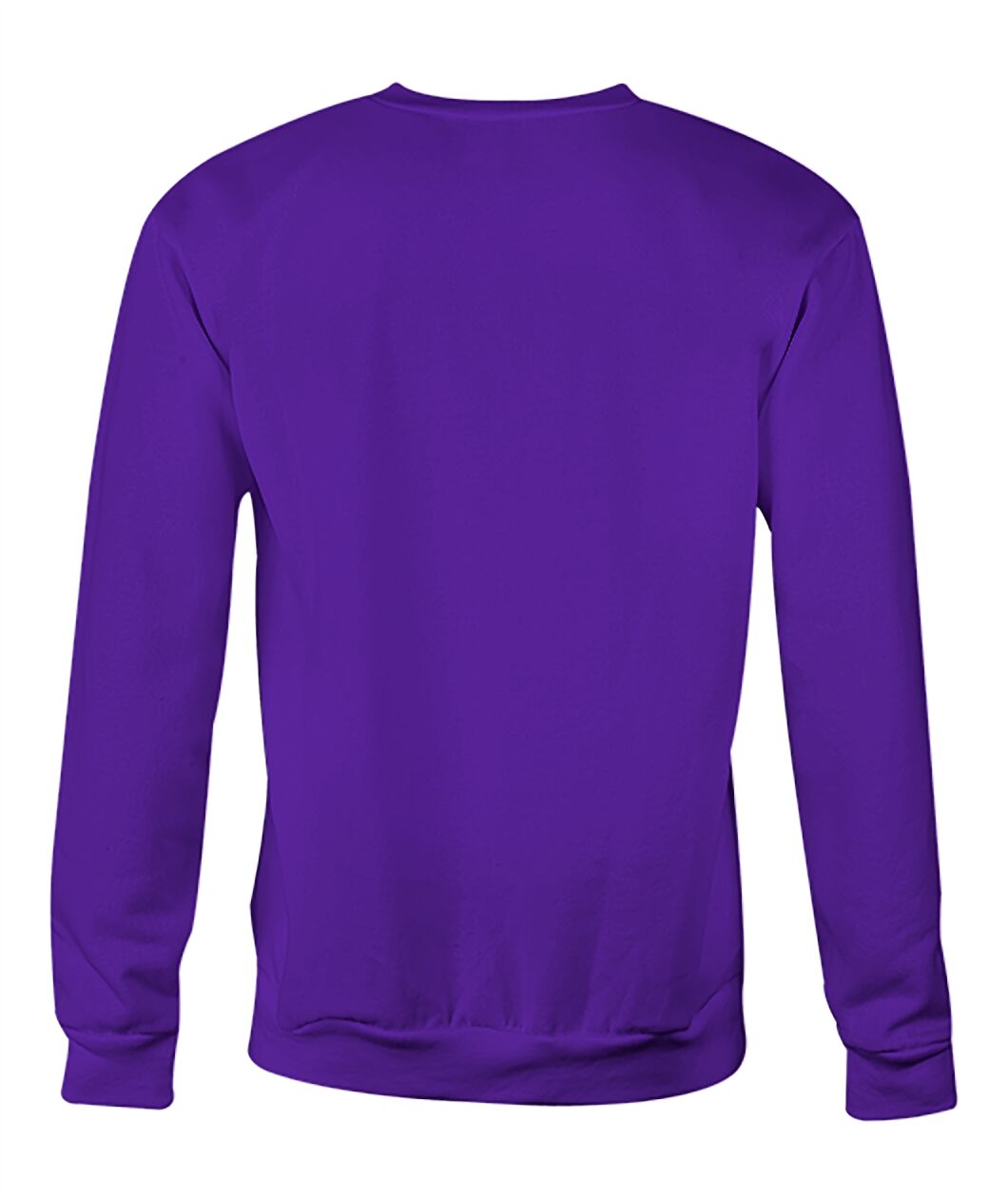 Crew Neck Sweatshirt - Purple - Back (plain, no print)