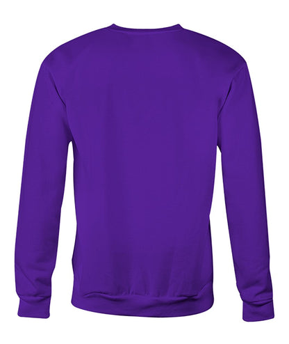 Crew Neck Sweatshirt - Purple - Back (plain, no print)