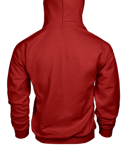 Unisex Hoodie - Cherry Red - Back (plain, no print)