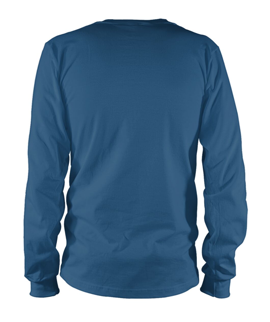 Unisex Long Sleeve - Indigo Blue - Back (plain, no print)