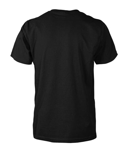 Unisex Cotton Tee - Black - Back (plain, no print)