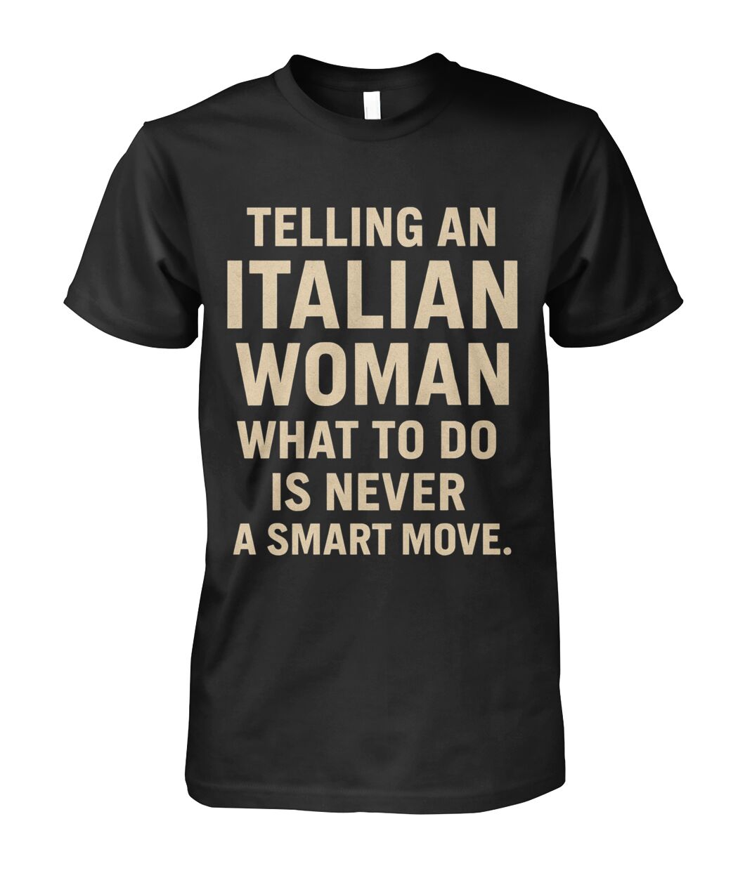 Unisex Cotton Tee - Black - Front