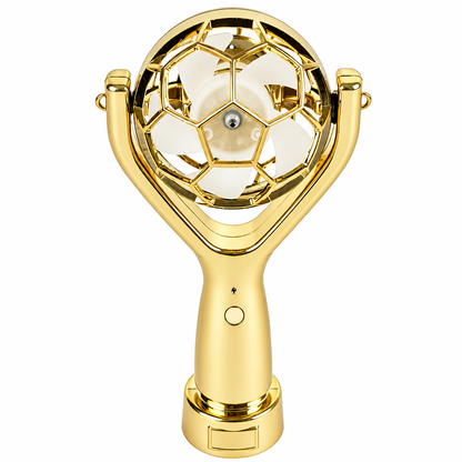 Soccer Trophy Portable Fan - USB Rechargeable Handheld Cooling Fan For Game Day