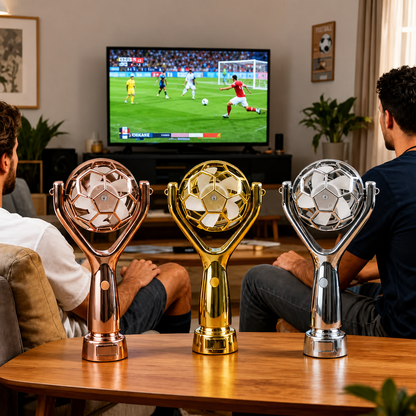 Soccer Trophy Portable Fan - USB Rechargeable Handheld Cooling Fan For Game Day