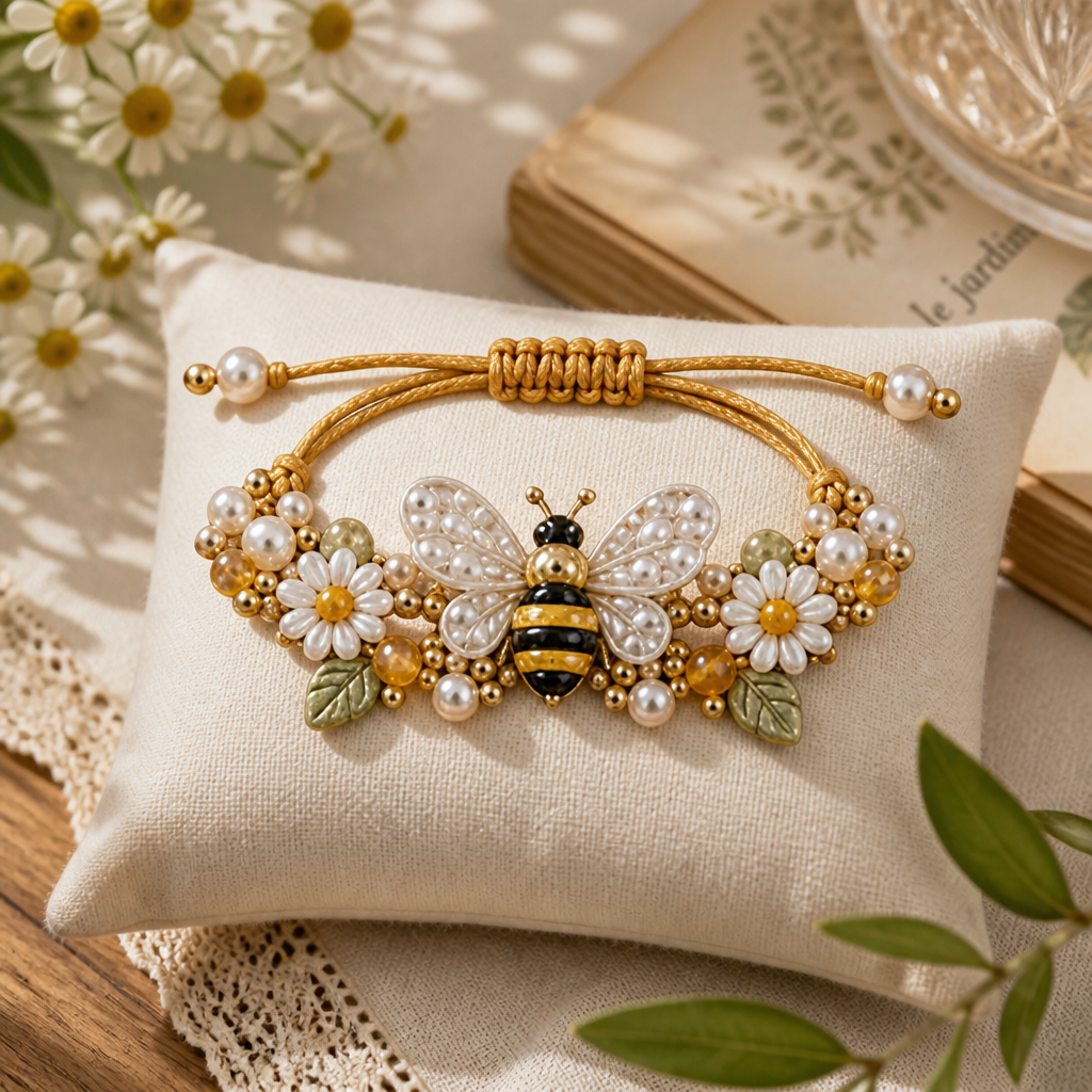 Enchanted Garden Charm Bracelet DIY Kit – Vintage Floral & Insect Jewelry Making Set