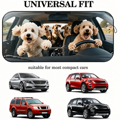 Funny Pet Driver Car Windshield Sunshade - Dog & Cat Lover Car Accessories