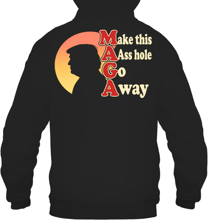 Unisex Heavyweight Pullover Hoodie - Black - back