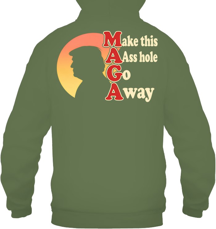 Unisex Heavyweight Pullover Hoodie - Military Green - back