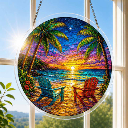 Acrylic Jigsaw Puzzle Suncatcher - Paradise View