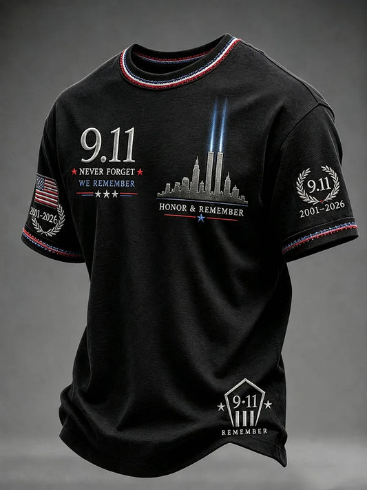 Men's 9.11 Never Forget We Remember Short Sleeves T-shirt