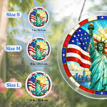 🔥Last Day 🔥 Acrylic Jigsaw Puzzle Suncatcher - Freedom's Beacon