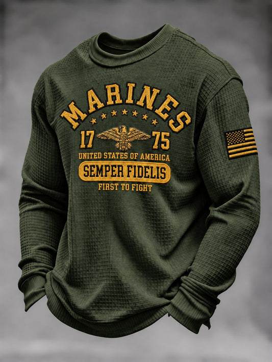 Men's Veterans Day Print Casual Top
