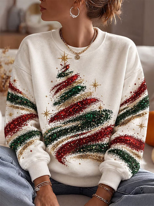 Women's Casual Printed Long-Sleeve Sweatshirt
