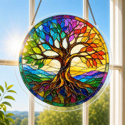 Acrylic Jigsaw Puzzle Suncatcher - Radiant Tree