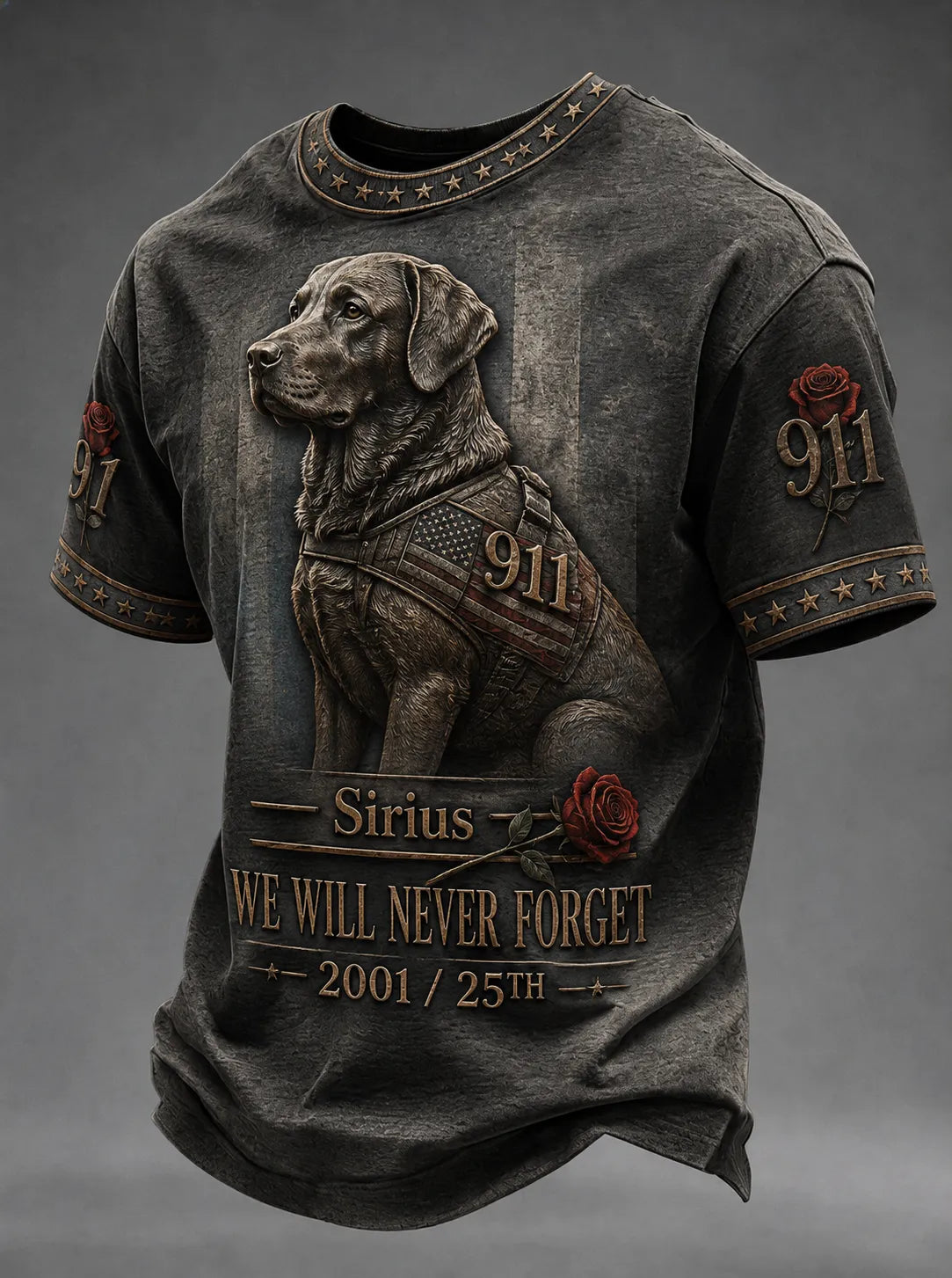 Men's Sirius WE WILL NEVER FORGET 2001/ 25TH 911 t-shirt