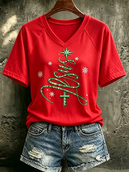 Women's Christmas Print Top