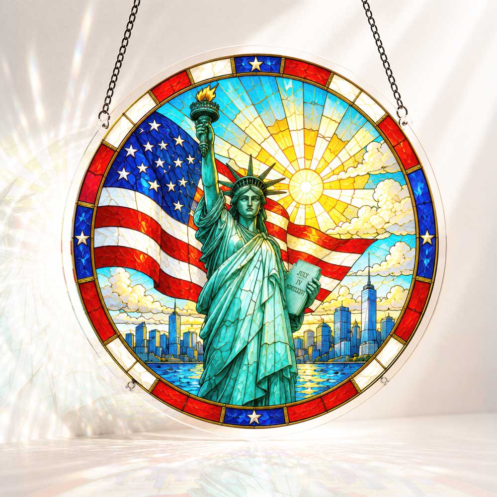 🔥Limited Edition🔥5-Pack 250 Years of Freedom Anniversary -Acrylic Jigsaw Puzzle Suncatcher