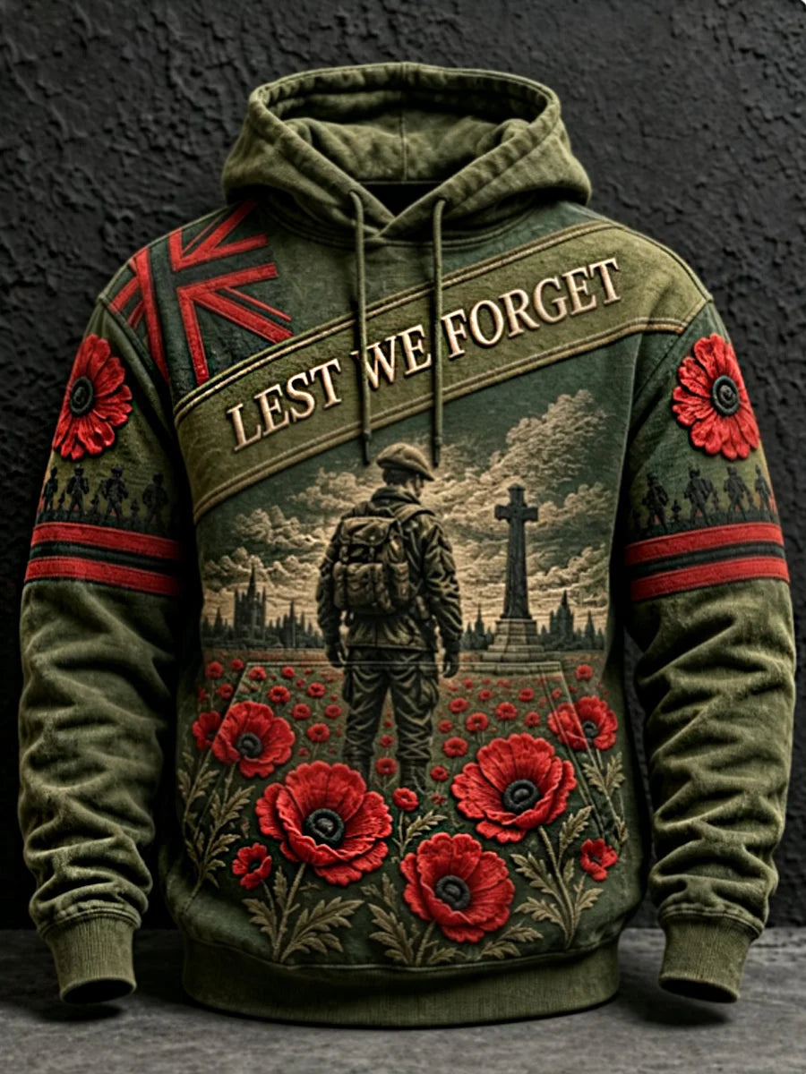 Men's Remembrance Day Lest We Forget  Hoodie