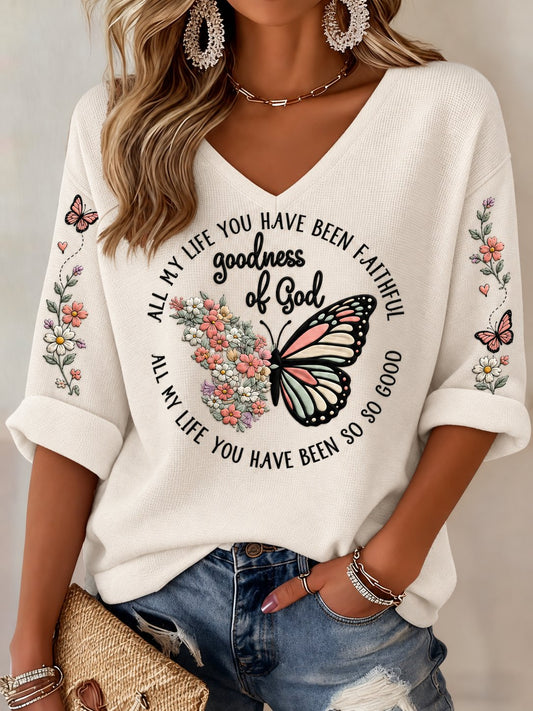 Women's Casual Slogan Print T-shirt