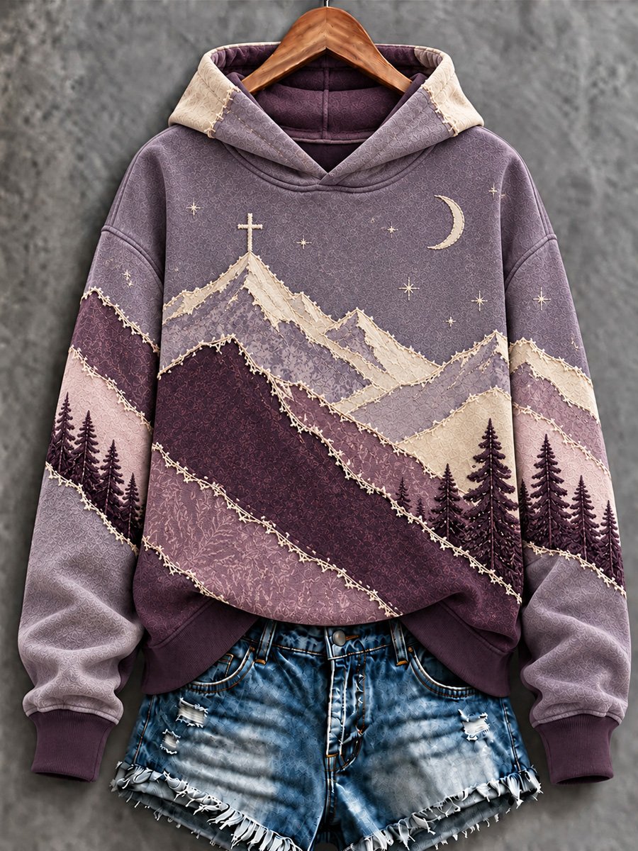 Women's Casual "Faith" Print Hoodie