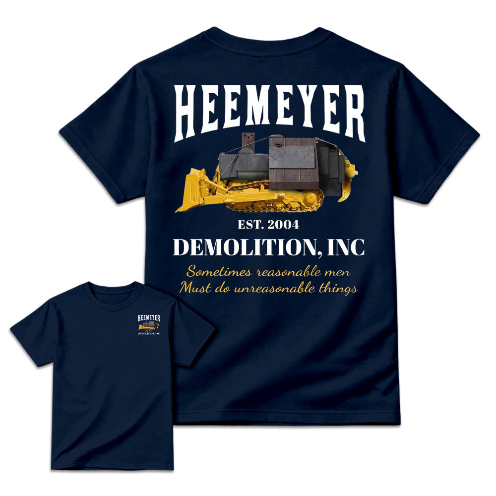Heemeyer Demolition Inc Shirt - Navy color display
