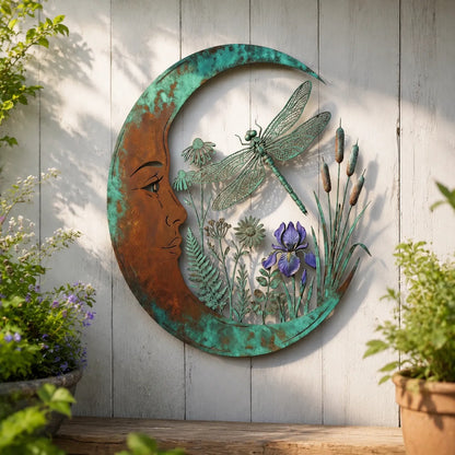 Moon Wall Decor – Dragonfly, Bee, Fairy & Black Cat