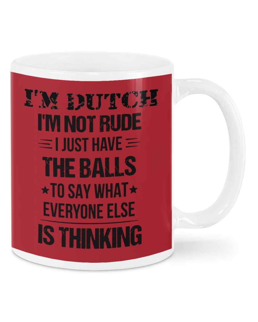 I'M NOT RUDE I'M DUTCH - Mug - True Red - Front