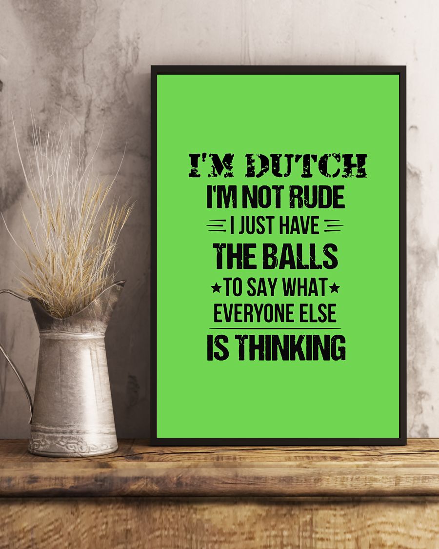 I'M NOT RUDE I'M DUTCH - 24x36 Poster - Kiwi - lifestyle-poster-3