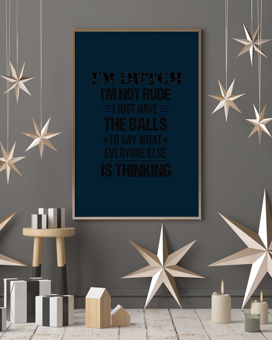 I'M NOT RUDE I'M DUTCH - 24x36 Poster - J Navy - lifestyle-holiday-poster-1