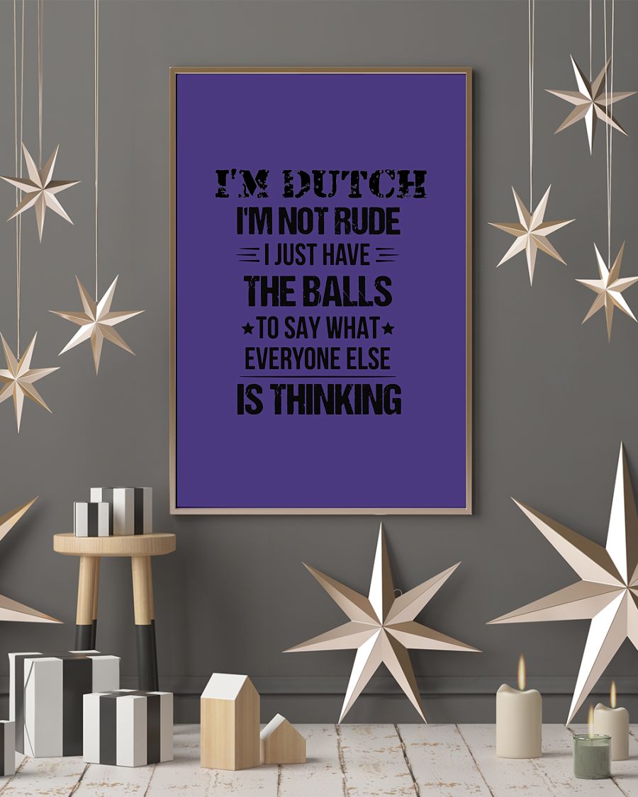 I'M NOT RUDE I'M DUTCH - 24x36 Poster - Purple - lifestyle-holiday-poster-1