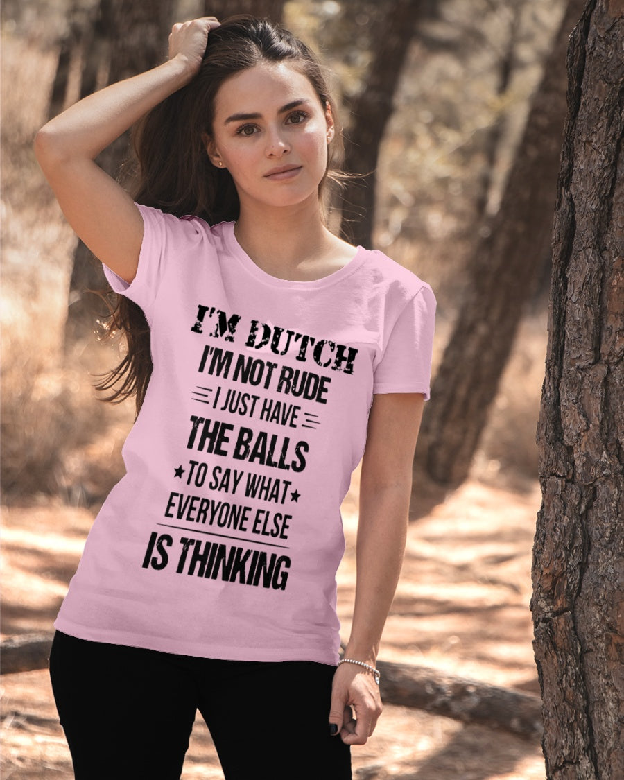I'M NOT RUDE I'M DUTCH - Ladies T-Shirt - Light Pink - apparel-ladies-t-shirt-lifestyle-06