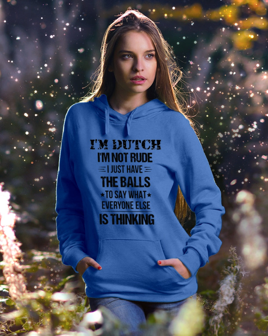 I'M NOT RUDE I'M DUTCH - Hooded Sweatshirt - Royal Blue - lifestyle-holiday-hoodie-front-5