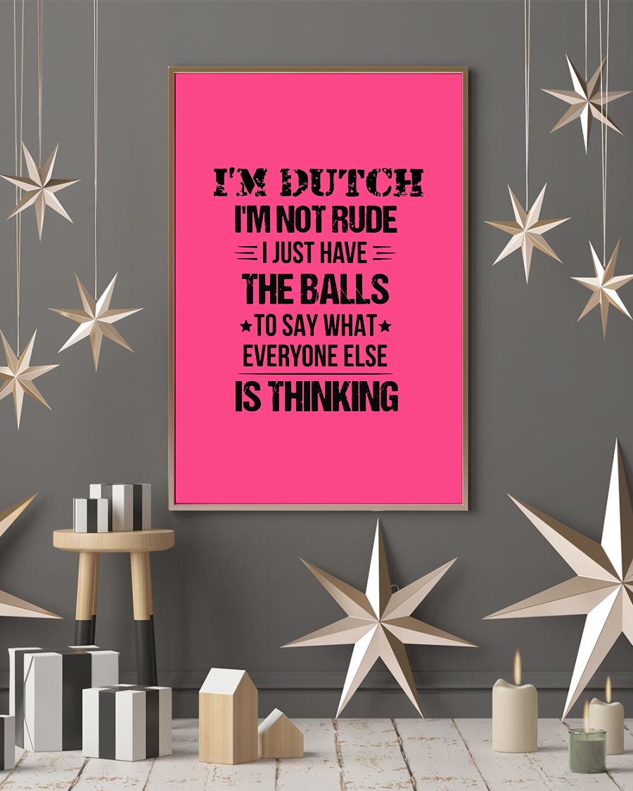 I'M NOT RUDE I'M DUTCH - 24x36 Poster - Cyber Pink - lifestyle-holiday-poster-1