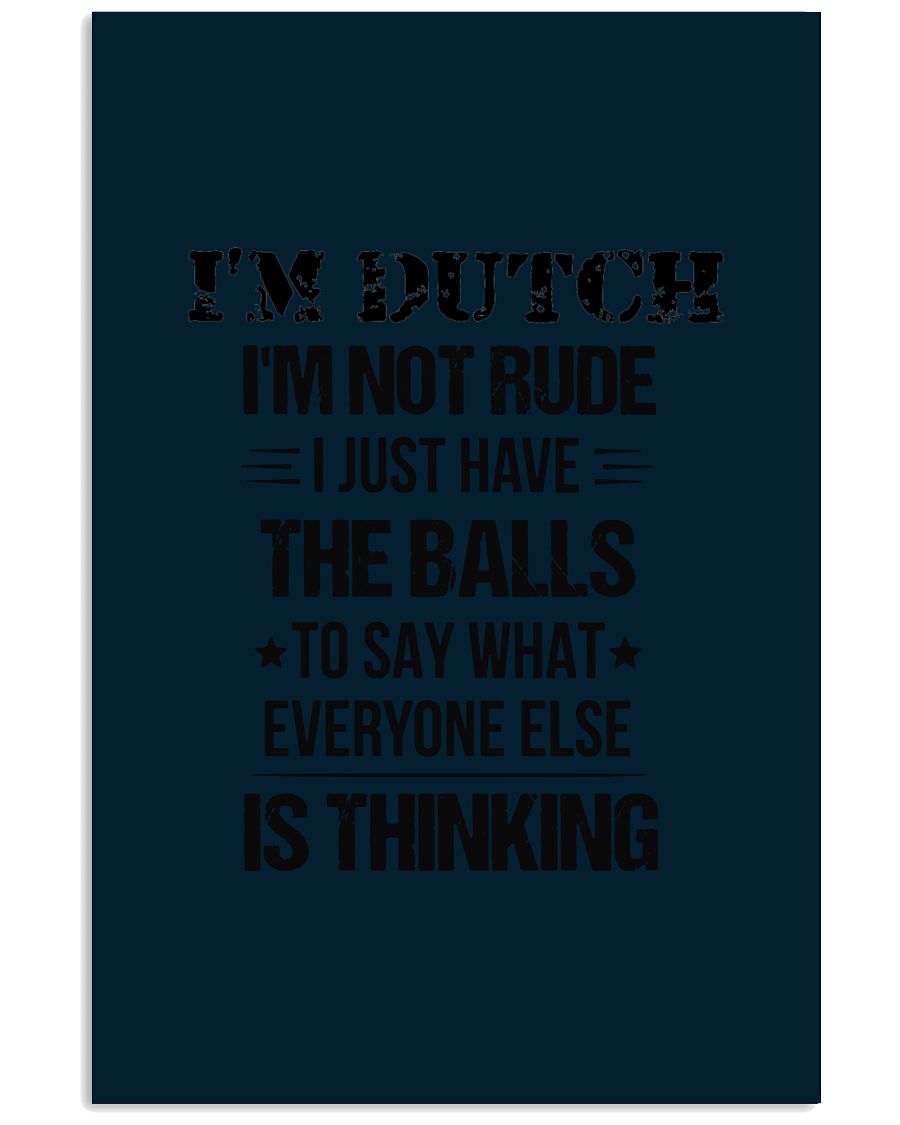 I'M NOT RUDE I'M DUTCH - 24x36 Poster - J Navy - Front