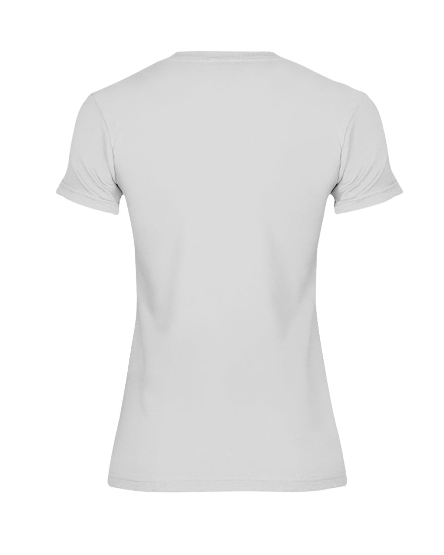 I'M NOT RUDE I'M DUTCH - Premium Fit Ladies Tee - Ash - back